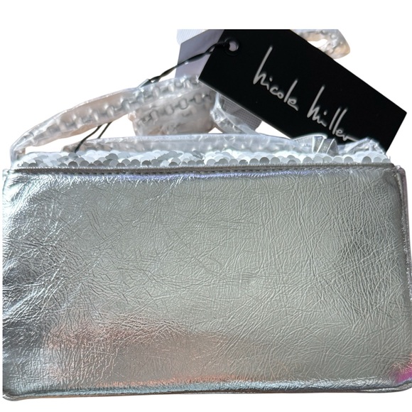 Nicole Miller Silver Metallic Crossbody NWT - Picture 2 of 4